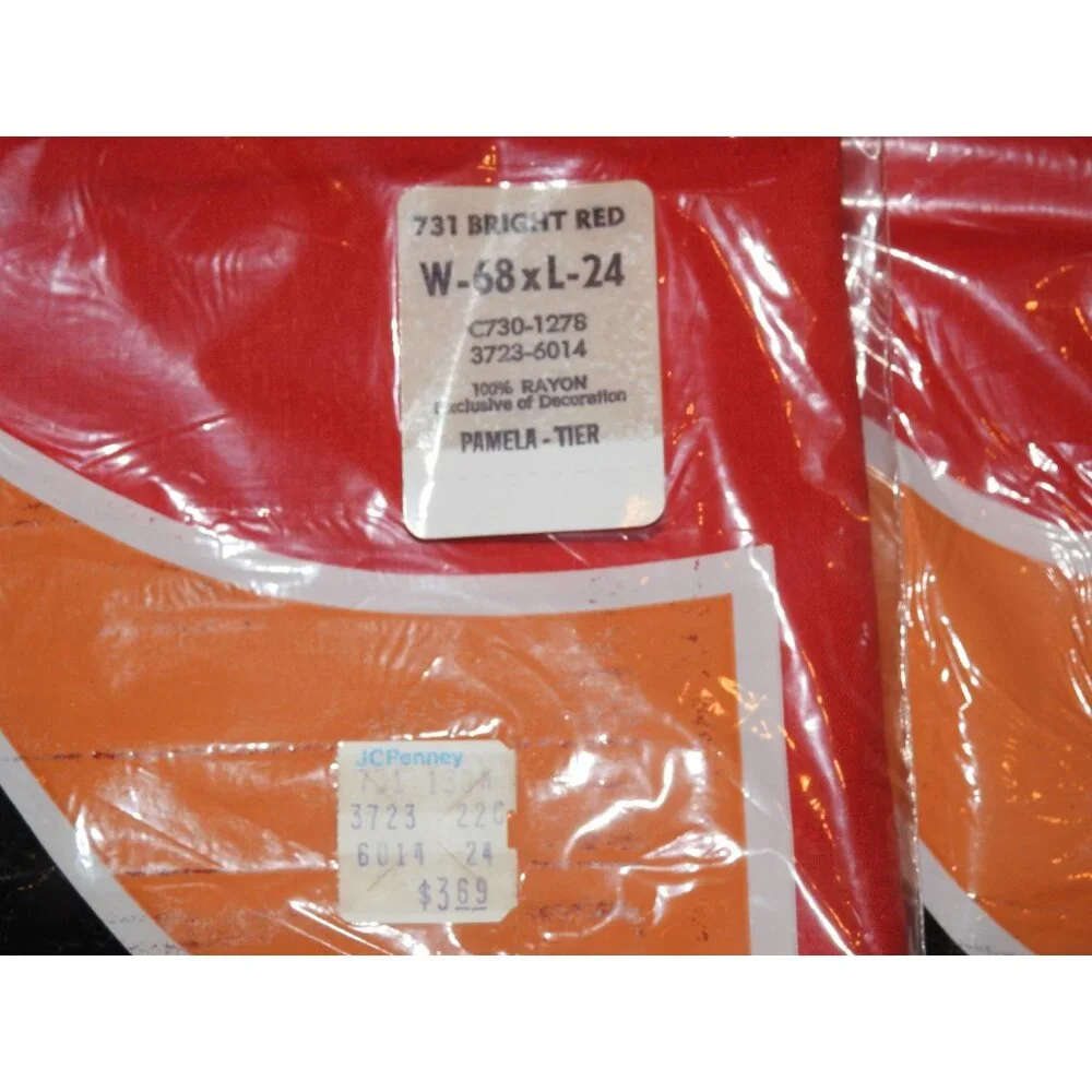 (4) NEW Vintage JC Penney Novelty Tier Curtains 68